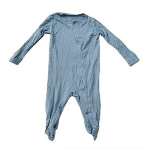 Magnetic Me One Piece Footie Pajama Blue Baby 0-3 Month Modal 8-12lb Mitten Cuff